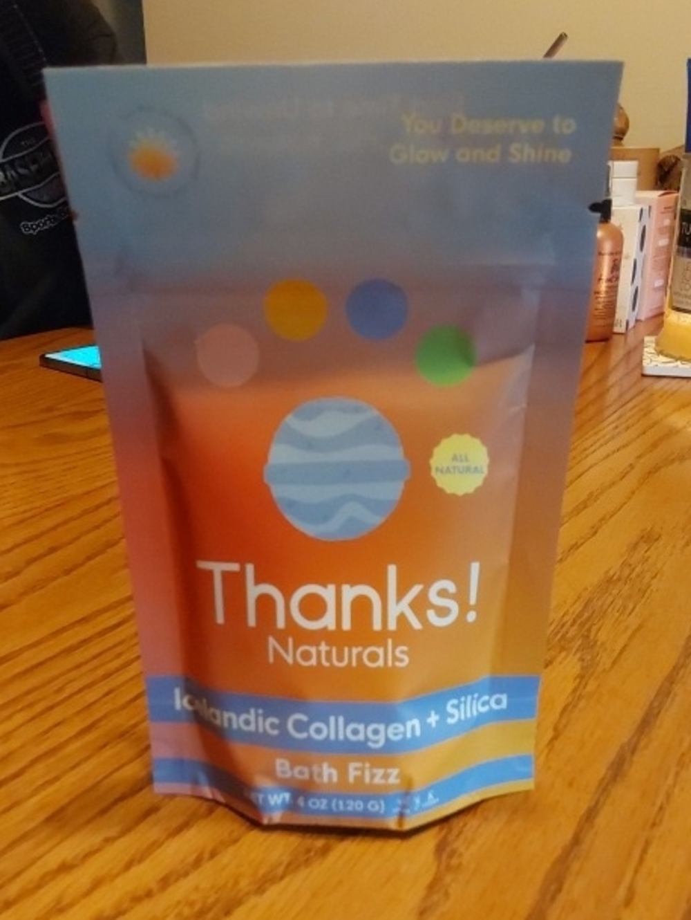 Thanks! Naturals Icelandic Collagen + Silica Bath Fizz - Orange